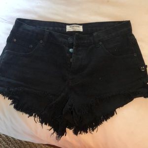 One teaspoon black jean shorts
